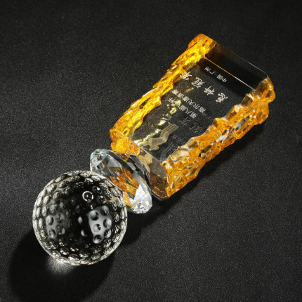 篮球羽毛球乒乓球足球比赛水晶奖杯定制